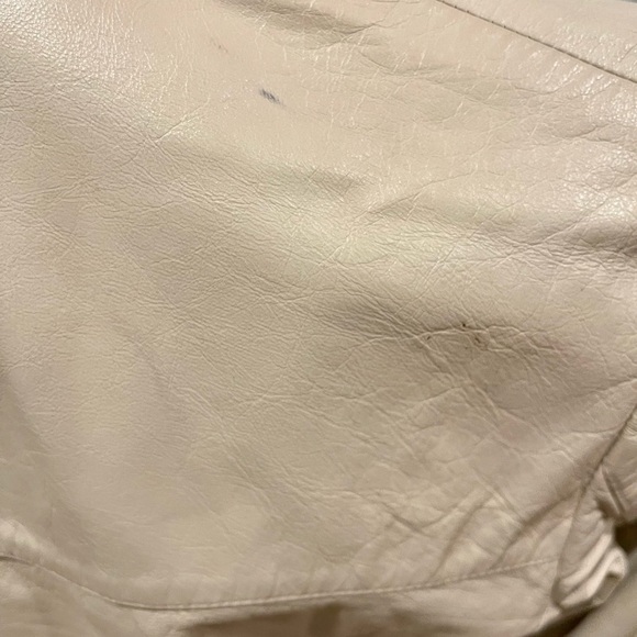 Women’s Tombolini Leather Blazer Jacket Cream Size 42 - Picture 8 of 15